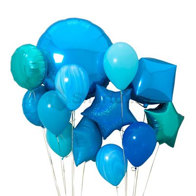 Композиция шаров из синих шаров