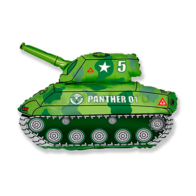Шар Фигура фольга “Зеленый танк”
