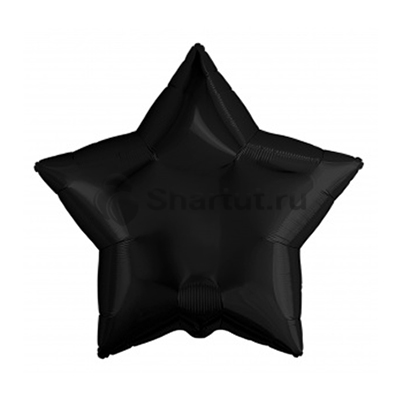 Фольгированная чёрная звезда 76 см