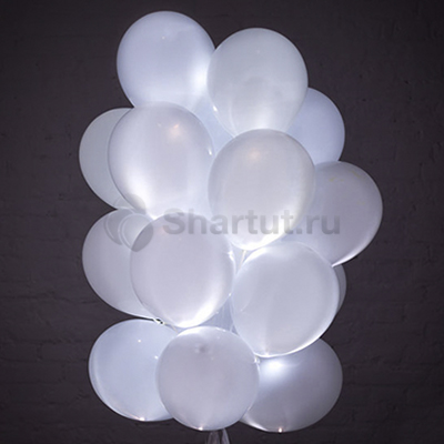 Светящиеся шары с диодами «Белые» 20 шт