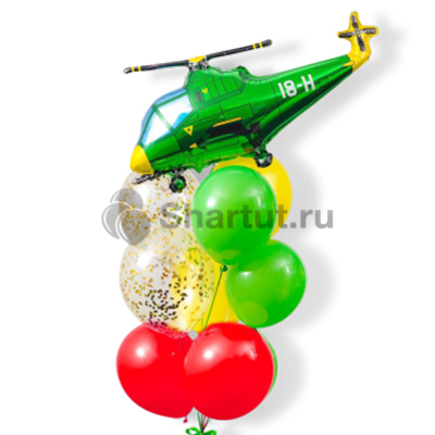 Композиция шаров с вертолетом