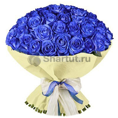 51 синяя роза 70 см