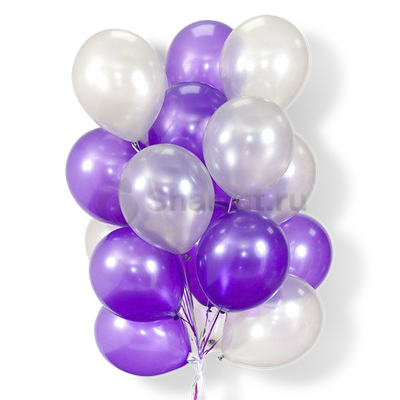Облако воздушных фиолетовых шаров 25 шт