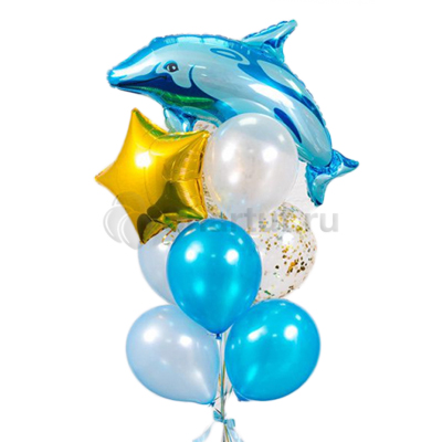 Композиция из шаров с дельфином