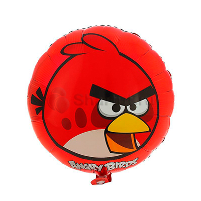 Фольгированный круг Angry Birds Ред
