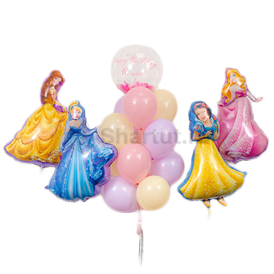 Композиция шаров с принцессами