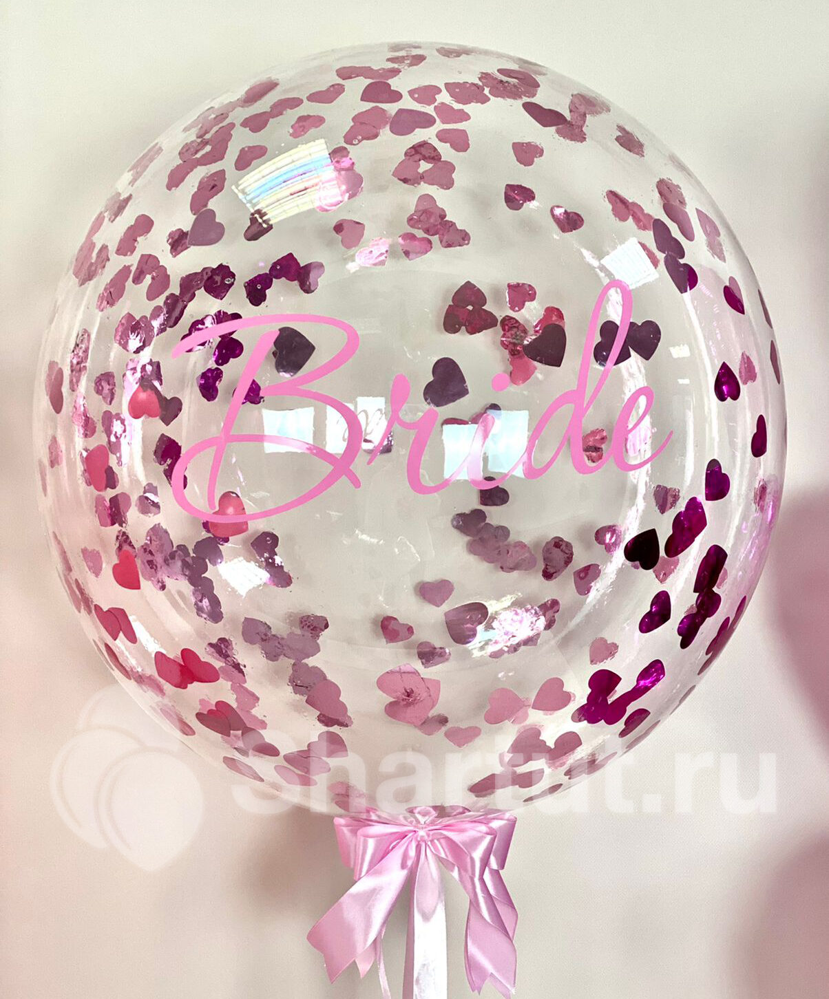 Кристальный шар bubbles с конфетти и индивидуальной надписью